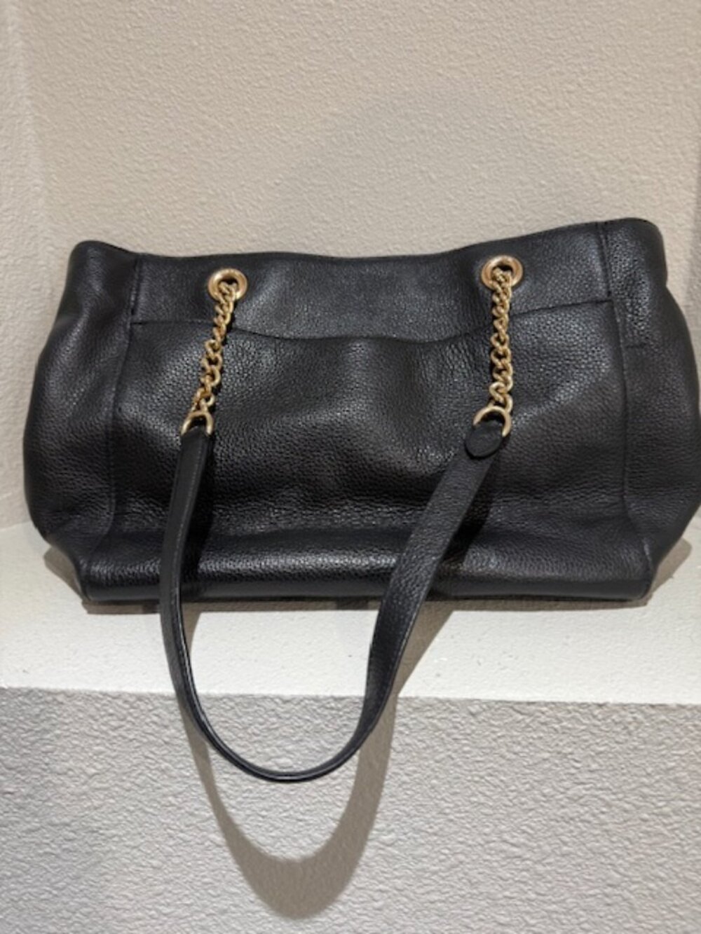 Coach Marlie Tote Black Leather Shoulder Bag Purse - Picture 2 of 5